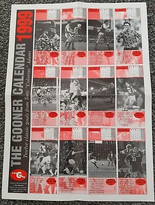 £5.99 • Buy Arsenal Gooner Fanzine Glossy 1999 Calendar 12 Classic Goals From Tony Adams