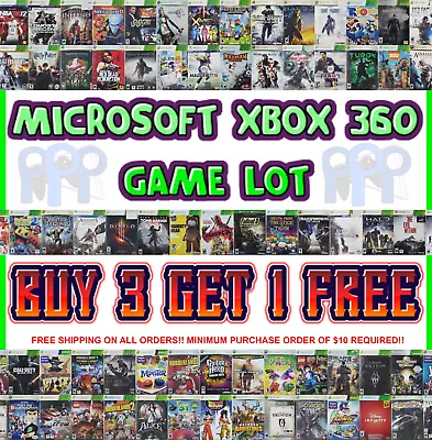 Microsoft Xbox 360 Games Lot 🎮 Buy 3 Get 1 Free 🎮 Free Shipping - $10 Minimum • $13.45