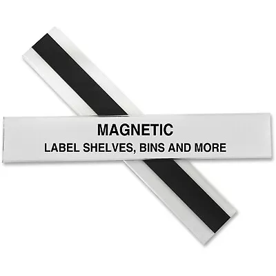 C-Line Label Holder Magnetic F/ Shelf/Bin 1 X6  10/BX Clear 87227 • $14.64