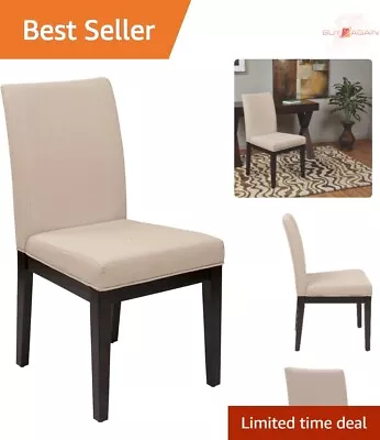 Transitional Upholstered Dining Chair With Espresso Finish - Comfort And Style • $148.99