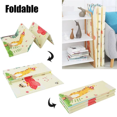 2 Sided Baby Foam Play Mat Foam Crawling Soft Blanket Cartoon Waterproof Picnic • £9.99