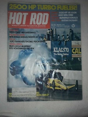 $12.34 • Buy HOT ROD Magazine .  January 1975,  Turbo Fueler,  Vans,  V8 Vega,