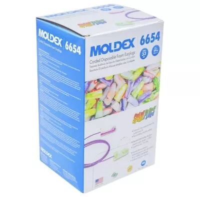 Moldex Sparkplugs 6654 CORDED NRR33 Noise Reduction Disposable Earplugs 100 PR • $34.99