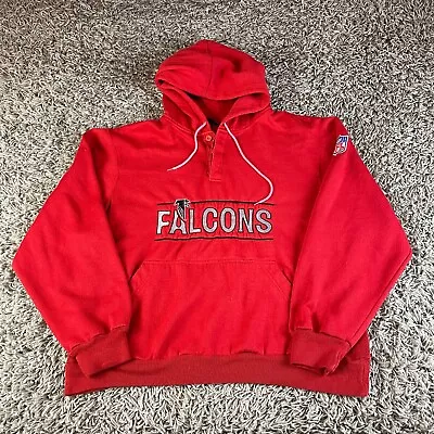Vintage Atlanta Falcons Hoodie Mens Extra Large XL Red 90s Starter Spell Out USA • $31