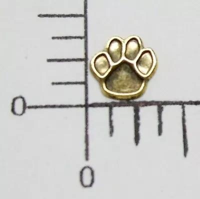 43693 - 6 Pc Bear Paw Jewelry Finding Stamping Brass Oxidized  • $1.65