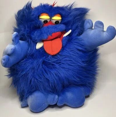1987 Vintage Dak Yangjee Furbles Blue Plush Monster 15  Hand Puppet • $25