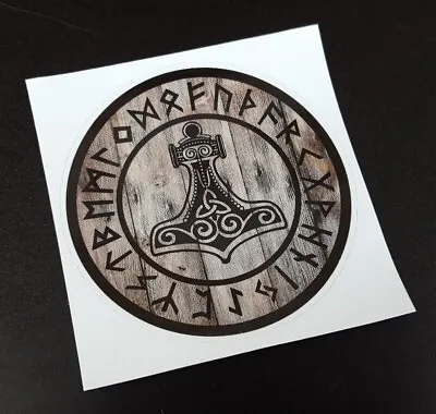 Precut Viking Mjolnir Thor's Hammer Sticker / Decal Odin Pagan Norse • $3.67