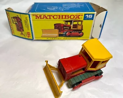 Vintage Matchbox Lesney Red Diecast W/ Yellow Cab CASE TRACTOR # 16 In Orig Box • $59