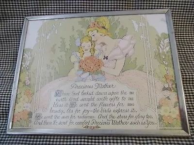 PRECIOUS MOTHER Antique Motto Poem Print Picture Buzza Style~Art Publishing Co • $9.99