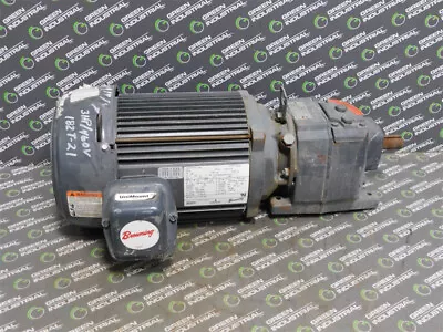 USED Browning E192 3HP Motor With Series 3000 Gear Reducer 1745 RPM 182T Frame • $525