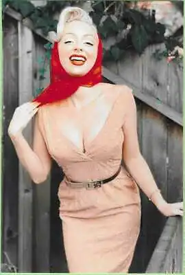 Marilyn Monroe Photo - Red Head Scarf  4x6   • $5.99