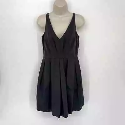 Z Spoke By Zac Posen Women's V Neckline Pleated Cocktail Dress Sz 6 Black $225 • $58.49