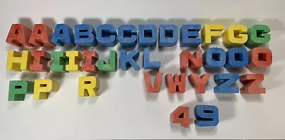 Vintage 1971 MATTEL Tuff Stuff Alphabet Letters & Number Blocks - Lot Of 34 • $20