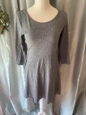 💒 H&m Grey Fit And Flare Mini Dress Medium  • $12