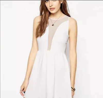 For Love & Lemons White Sleeveless Stretch Mesh Dress Women’s Size Small Revolve • $39.95