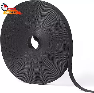 1/2In X 100Ft Hook And Loop Roll | Double-Sided Strips Self-Gripping Straps | R • $14.13