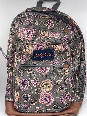 JANSPORT Unisex Boho Floral Graphite Grey Cool Student Backpack • $27