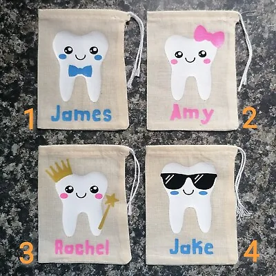 Cute Personalised Tooth Fairy Bag / Pouch - Baby's First Tooth • £3.30
