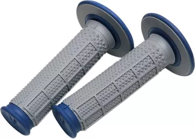 Renthal MX Dual Compound Tapered 1/2 Waffle Grips Gray/Blue • $21.56