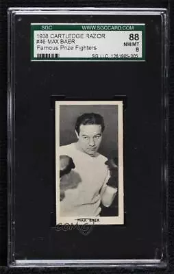1938 Fred C Cartledge Razors Famous Prize Fighters Max Baer #46 SGC 88 • $96.28