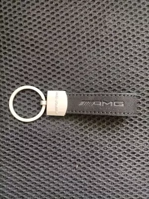 Black Suede Leather+Metal Car Logo Keychain Key Chain Key Ring For Mercedes AMG • $11.66