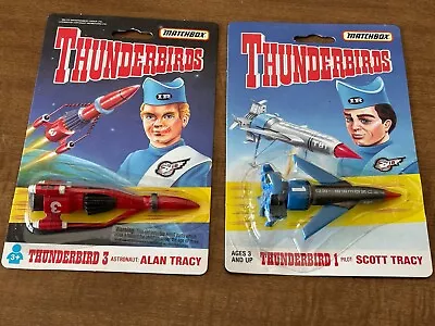 Lot Of 2 Matchbox Thunderbirds DieCast Scott & Alan Tracy Rockets 1 & 3 Vintage • $12.99