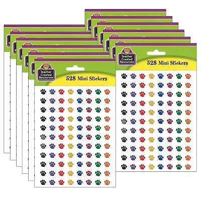 Teacher Created Resources Colorful Paw Prints Mini Stickers 3/8 Dia 528 Per Pack • $37.51