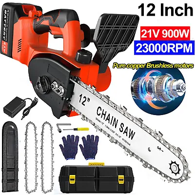 12inch Cordless Electric Chainsaw Brushless Wood Cutter Saw + Battery For Makita • $125.99