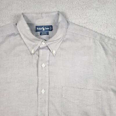$17.99 • Buy Ralph Lauren Blake Shirt Mens XL Gray Vintage Chambray Classic Basic Long Sleeve
