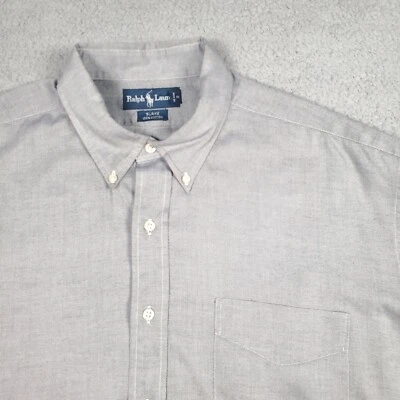 $17.99 • Buy Ralph Lauren Blake Shirt Mens XL Gray Vintage Chambray Classic Basic Long Sleeve