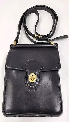 Vintage Coach 9930 Murphy Black Leather Vintage Crossbody Bag USA • $79.99