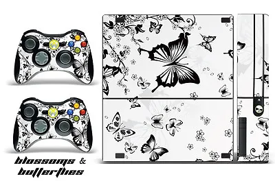 $8.95 • Buy Skin Decal Wrap For Xbox 360 E Gaming Console & Controller Sticker Design BFLY W