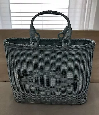 Magazine Basket Shabby Chic Turquoise • $15