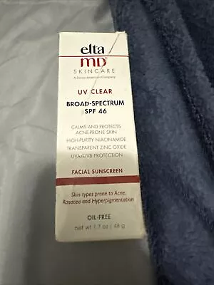EltaMD Broad-Spectrum SPF 46 Facial Sunscreen Oil-Free 1.7 Oz/48g Exp 2025 • $29.35