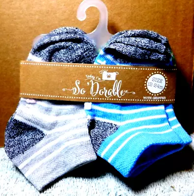 I/B~Today I'm So 'Dorable Size 12mth-24mth Socks 5Pr. With Grippers NEW • $5