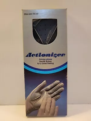 Vintage Actionizer Driving Gloves 1980s Women's In Original Box Navy Blue • $15