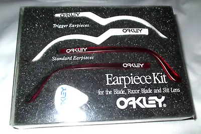 Oakley Razor Blades 2 Crystal Red Straight Arm 2 White Trigger Earpiece Stem Kit • $219.99