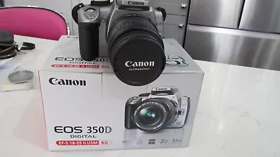 Canon Eos 350d Digital Ef-s 18-55 11 Usm Kit With All Accessories  Original Box • £54.99