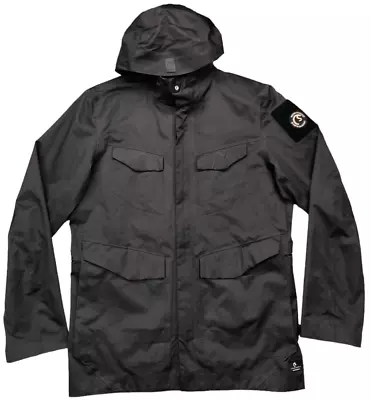 ColdSmoke Jacket Mens M Gray Waterproof Hooded Hiking Trail Rain Anchorage M65 • $149.88