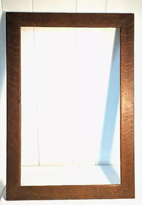 Antique Vtg Mission Art & Crafts Quartersawn Solid Oak Frame Fits 22  By 14  • $165