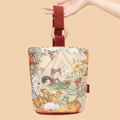 Retro Painting Bucket Bag Large Capacity Small Bag Cute Handbags  Women • £6.12