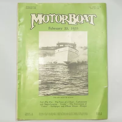 1925 Motorboat Magazine February Vintage Cruisers Yachts Boat Advertisements • $22.50