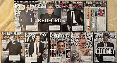 ESQUIRE Magazines Lot Of 9 2013 Ashton Redford Damon Hemsworth Obama Johansson + • $9.99