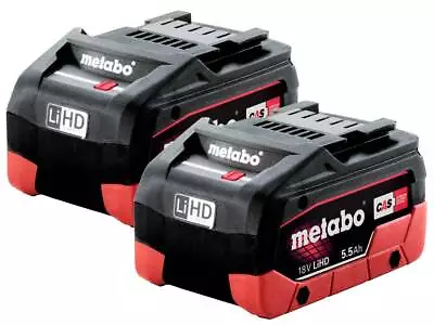 Metabo 18LIHD55X2 18v 5.5Ah LiHD Battery 2pk • £159.95