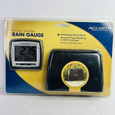 Acurite Wireless Digital Rain Gauge #00896 100' Remote Distance NEW SEALED • $26.89