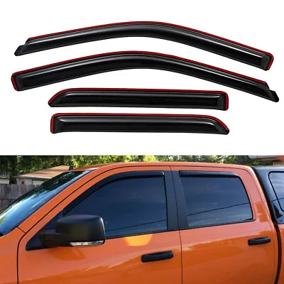 $39.99 • Buy In-Channel Window Vent Visors Rain Guards For Dodge Ram 1500 2500 3500 Crew Cab