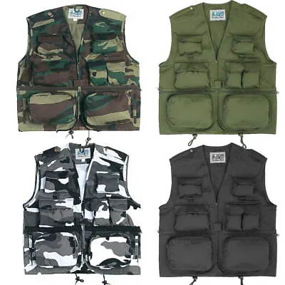 £34.50 • Buy Waistcoat Outdoor Summer Fishing Vest Multi Pocket Photographers Shooting Gilet