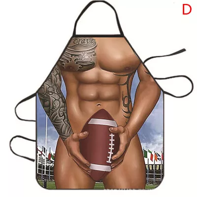 Kitchen Apron Polyester Dinner Party Cooking Apron Men Muscles Sexy Adult Bib LI • $5.95