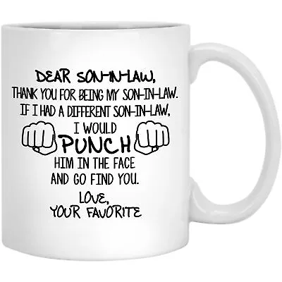 Son In Law Mug Coffee Cup Funny Gifts For Birthday Best Present Wedding Q-71Y • $19.97