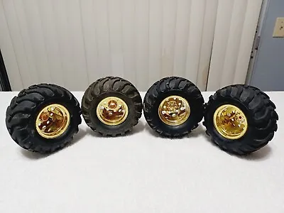 Vintage 1986 Original Tamiya Rc Monster Beetle Blackfoot   Gold  Wheels /tires • $25